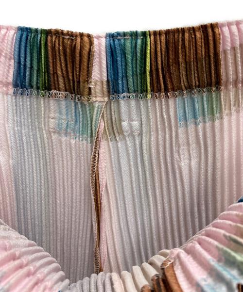 HOMME PLISSE ISSEY MIYAKE（オム プリッセ イッセイ ミヤケ）HOMME PLISSE ISSEY MIYAKE (オム プリッセ イッセイ ミヤケ) JERSEY BOTTOMS ピンク×ブラウン サイズ:2の古着・服飾アイテム