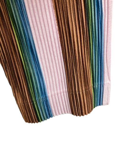 HOMME PLISSE ISSEY MIYAKE（オム プリッセ イッセイ ミヤケ）HOMME PLISSE ISSEY MIYAKE (オム プリッセ イッセイ ミヤケ) JERSEY BOTTOMS ピンク×ブラウン サイズ:2の古着・服飾アイテム