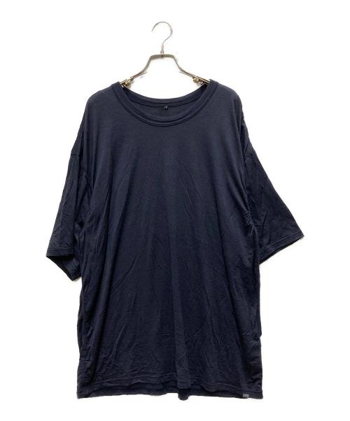SN BYA.H（エスエヌ バイ エイチ）SN BYA.H (エスエヌ バイ エイチ) ウォッシャブルメリノ TEE SS ネイビー サイズ:1の古着・服飾アイテム