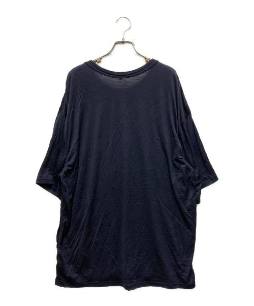 SN BYA.H（エスエヌ バイ エイチ）SN BYA.H (エスエヌ バイ エイチ) ウォッシャブルメリノ TEE SS ネイビー サイズ:1の古着・服飾アイテム