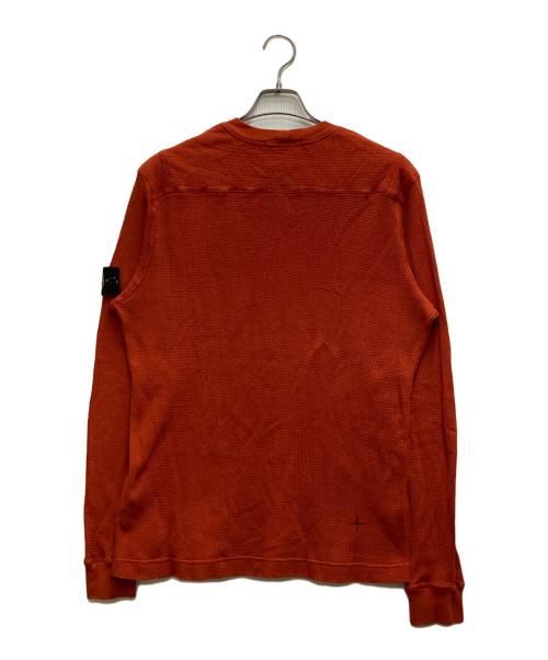 STONE ISLAND（ストーンアイランド）STONE ISLAND (ストーンアイランド) ワッフルLS/ TEE オレンジ サイズ:Ⅼの古着・服飾アイテム