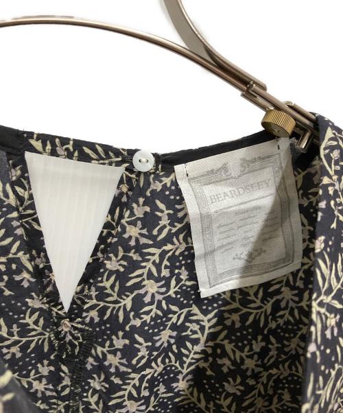 BEARDSLEY（ビアズリー）BEARDSLEY (ビアズリー) プリントギャザーワンピ ブラック サイズ:FREEの古着・服飾アイテム