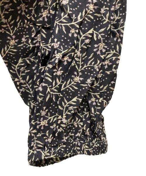 BEARDSLEY（ビアズリー）BEARDSLEY (ビアズリー) プリントギャザーワンピ ブラック サイズ:FREEの古着・服飾アイテム