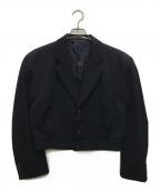 COMME des GARCONS HOMME PLUSコムデギャルソンオムプリュス）の古着「ウールギャバクロップドジャケット」｜ネイビー