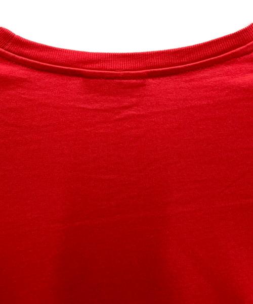 maison kitsune（メゾンキツネ）maison kitsune (メゾンキツネ) 半袖Tシャツ レッド サイズ:Lの古着・服飾アイテム