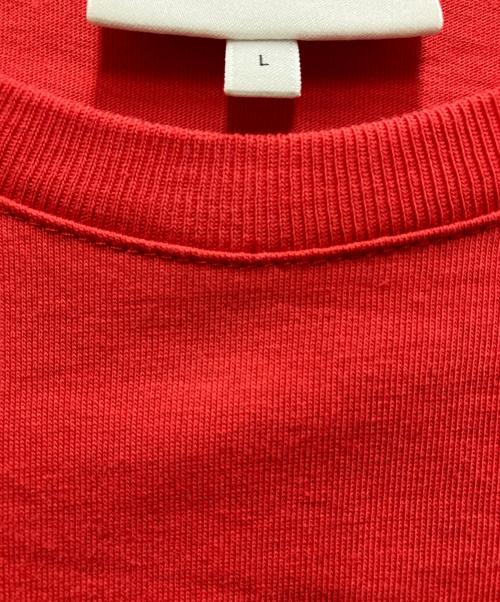 maison kitsune（メゾンキツネ）maison kitsune (メゾンキツネ) 半袖Tシャツ レッド サイズ:Lの古着・服飾アイテム