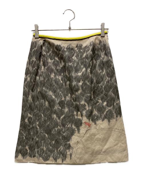 mina perhonen（ミナ ペルホネン）mina perhonen (ミナ ペルホネン) FOREST GATEスカート ベージュ サイズ:表記無しの古着・服飾アイテム