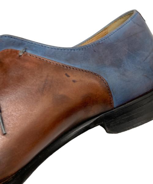 FRANCESCO BENIGNO（フランチェスコ・ベニーニョ）francesco benigno (フランチェスコ・ベニーニョ) ホールカットコンビネーションシューズ ブラウン×ブルー サイズ:6の古着・服飾アイテム