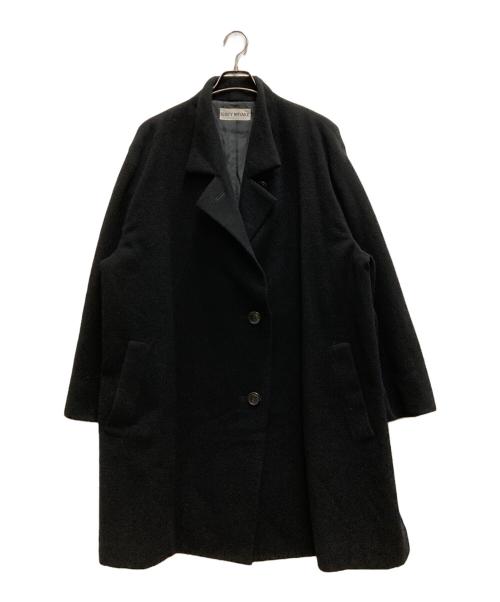 ISSEY MIYAKE（イッセイミヤケ）ISSEY MIYAKE (イッセイミヤケ) ウールチェスターコート ブラック サイズ:Ⅼの古着・服飾アイテム