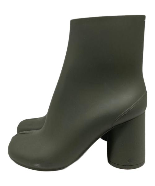 Maison Margiela（メゾンマルジェラ）Maison Margiela (メゾンマルジェラ) ラバーレイン足袋ブーツ グリーン サイズ:36の古着・服飾アイテム