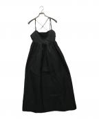 LE CIEL BLEUルシェルブルー）の古着「ZEBRA JACQUARD CAMI DRESS」｜ブラック