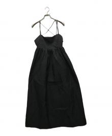 LE CIEL BLEU（ルシェルブルー）の古着「ZEBRA JACQUARD CAMI DRESS」｜ブラック
