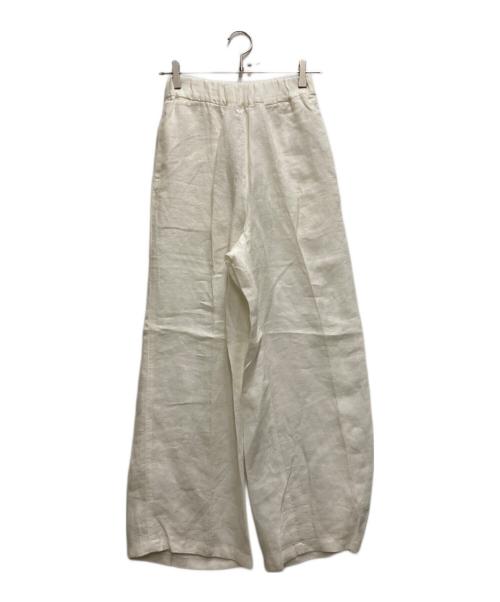 DEUXIEME CLASSE（ドゥーズィエム クラス）Deuxieme Classe (ドゥーズィエム クラス) Handsome リネン パンツ ホワイト サイズ:36の古着・服飾アイテム