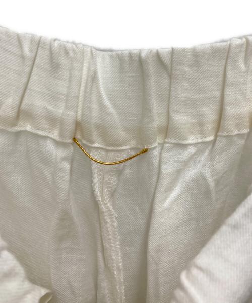 DEUXIEME CLASSE（ドゥーズィエム クラス）Deuxieme Classe (ドゥーズィエム クラス) Handsome リネン パンツ ホワイト サイズ:36の古着・服飾アイテム