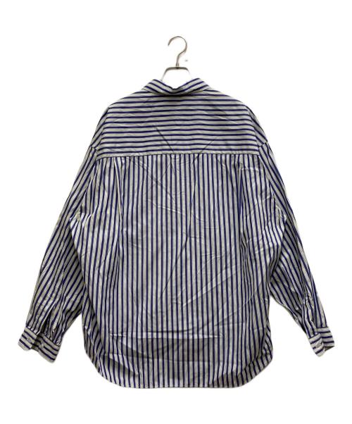 COOTIE PRODUCTIONS（クーティープロダクツ）COOTIE PRODUCTIONS (クーティープロダクツ) Stripe Broad L/S Shirt ブルー サイズ:Mの古着・服飾アイテム