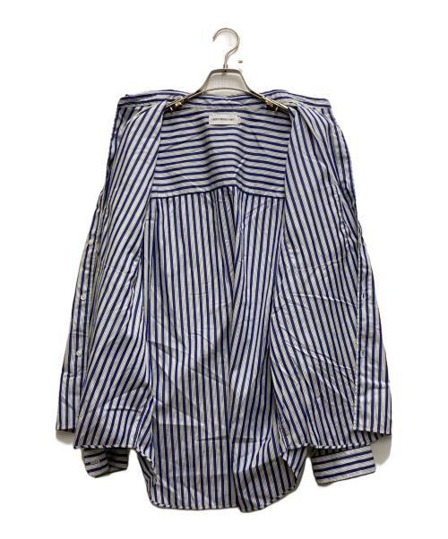 COOTIE PRODUCTIONS（クーティープロダクツ）COOTIE PRODUCTIONS (クーティープロダクツ) Stripe Broad L/S Shirt ブルー サイズ:Mの古着・服飾アイテム