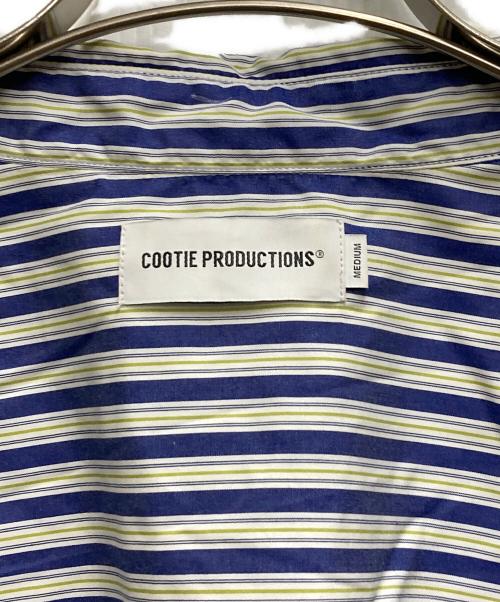 COOTIE PRODUCTIONS（クーティープロダクツ）COOTIE PRODUCTIONS (クーティープロダクツ) Stripe Broad L/S Shirt ブルー サイズ:Mの古着・服飾アイテム