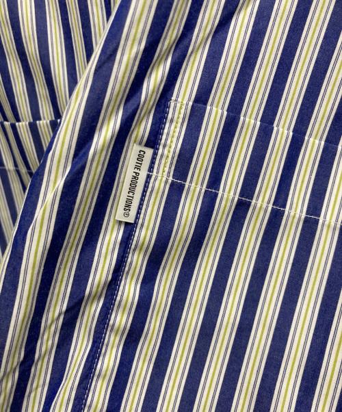 COOTIE PRODUCTIONS（クーティープロダクツ）COOTIE PRODUCTIONS (クーティープロダクツ) Stripe Broad L/S Shirt ブルー サイズ:Mの古着・服飾アイテム