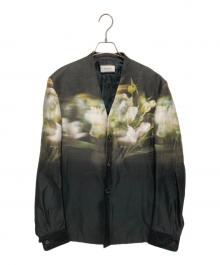 TAAKK（ターク）の古着「TUCK IN FLOWER JACKET→SHIRTS」｜ブラック×カーキ