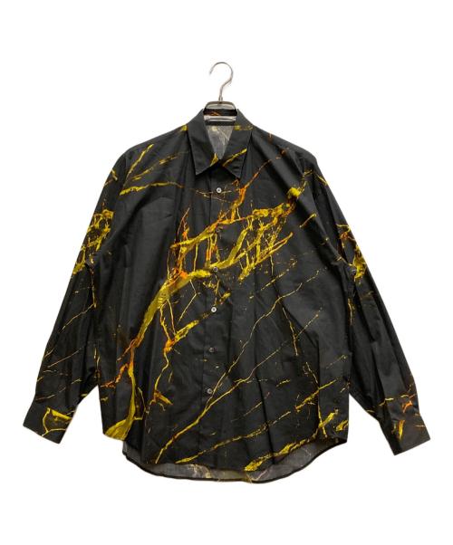 JOHN LAWRENCE SULLIVAN（ジョン ローレンス サリバン）JOHN LAWRENCE SULLIVAN (ジョン ローレンス サリバン) ALL OVER PRINT OVERSIZED SHIRTS ブラック サイズ:44の古着・服飾アイテム