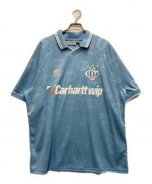 Carhartt WIP（カーハート ワーク イン プログレス）の古着「S/S HARTT’S FOOTBALL T-SHIRT」｜スカイブルー