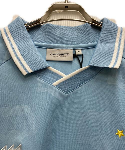 Carhartt WIP（カーハート ワーク イン プログレス）CARHARTT WIP (カーハート ワーク イン プログレス) S/S HARTT’S FOOTBALL T-SHIRT スカイブルー サイズ:Mの古着・服飾アイテム