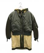 COMME des GARCONS JUNYA WATANABE MANコム デ ギャルソン ジュンヤ ワタナベ マン）の古着「Nylon Twill Acrylic Polyester Coat」｜ブラック