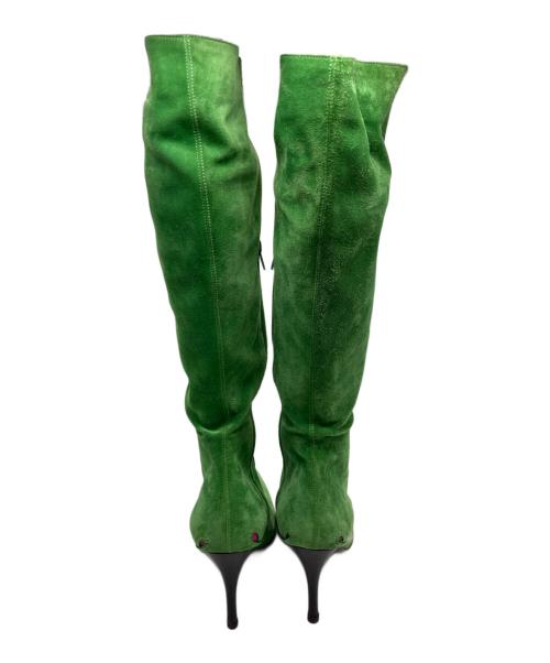 BOTTEGA VENETA（ボッテガベネタ）BOTTEGA VENETA (ボッテガベネタ) スウェードブーツ グリーン サイズ:37の古着・服飾アイテム