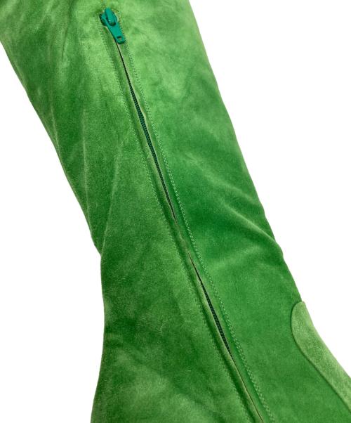 BOTTEGA VENETA（ボッテガベネタ）BOTTEGA VENETA (ボッテガベネタ) スウェードブーツ グリーン サイズ:37の古着・服飾アイテム