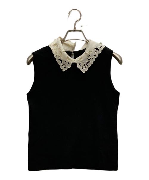 FOXEY（フォクシー）FOXEY (フォクシー) VIOLA TOP ブラック×ホワイト サイズ:38の古着・服飾アイテム