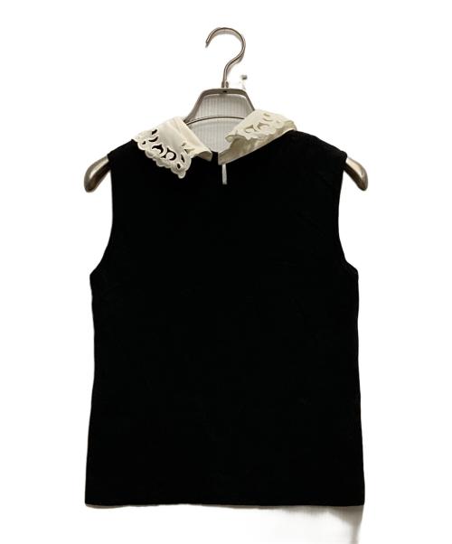 FOXEY（フォクシー）FOXEY (フォクシー) VIOLA TOP ブラック×ホワイト サイズ:38の古着・服飾アイテム