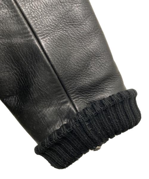 BEDWIN &THE HEARTBREAKERS（ベドウィンアンドザ ハートブレイカーズ）BEDWIN &THE HEARTBREAKERS (ベドウィンアンドザ ハートブレイカーズ) 袖レザースタジャン ブラック サイズ:3の古着・服飾アイテム