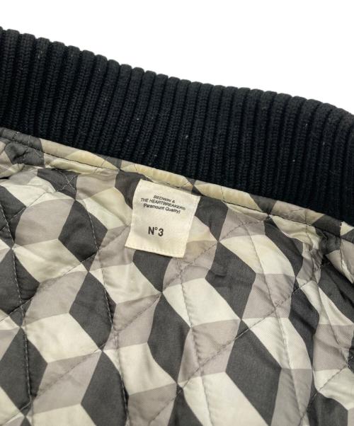 BEDWIN &THE HEARTBREAKERS（ベドウィンアンドザ ハートブレイカーズ）BEDWIN &THE HEARTBREAKERS (ベドウィンアンドザ ハートブレイカーズ) 袖レザースタジャン ブラック サイズ:3の古着・服飾アイテム