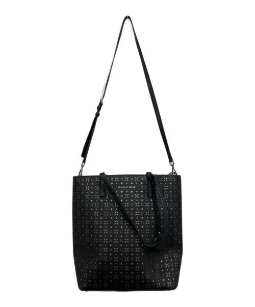 MICHAEL KORS（マイケル・コース）MICHAEL KORS (マイケル・コース) 2WAYトートレザーバッグ ブラックの古着・服飾アイテム