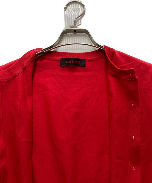 CABAN（キャバン）CABaN (キャバン) 半袖カーディガン レッド サイズ:Sの古着・服飾アイテム
