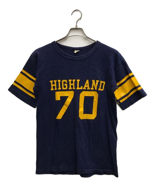 Champion（チャンピオン）Champion (チャンピオン) 60s フットボールTシャツ ネイビー サイズ:Lの古着・服飾アイテム