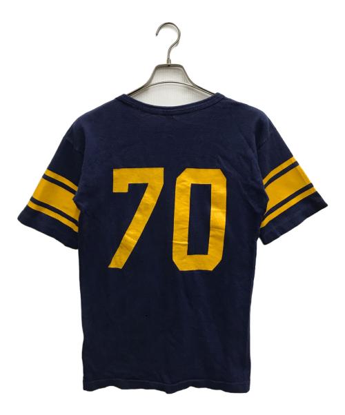 Champion（チャンピオン）Champion (チャンピオン) 60s フットボールTシャツ ネイビー サイズ:Lの古着・服飾アイテム
