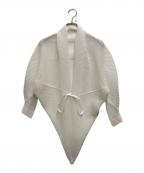 PLEATS PLEASEプリーツプリーズ）の古着「ドルマンスリーブカットソー」｜ホワイト