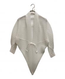 PLEATS PLEASE（プリーツプリーズ）の古着「ドルマンスリーブカットソー」｜ホワイト