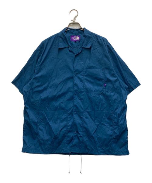 THE NORTHFACE PURPLELABEL（ザ・ノースフェイス パープルレーベル）THE NORTHFACE PURPLELABEL (ザ・ノースフェイス パープルレーベル) Nylon Taffeta Field S/S Shirt ブルー サイズ:Lの古着・服飾アイテム