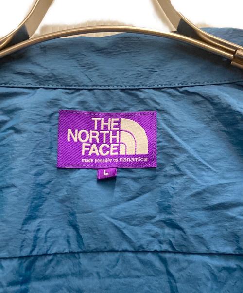 THE NORTHFACE PURPLELABEL（ザ・ノースフェイス パープルレーベル）THE NORTHFACE PURPLELABEL (ザ・ノースフェイス パープルレーベル) Nylon Taffeta Field S/S Shirt ブルー サイズ:Lの古着・服飾アイテム