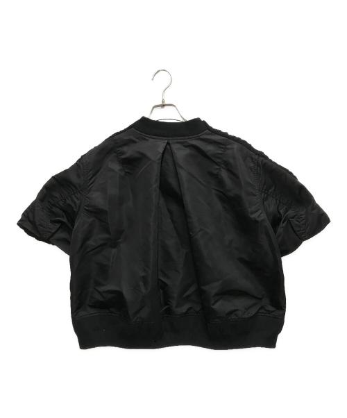 sacai（サカイ）sacai (サカイ) Nylon Twill Mix Knit Pullover ブラック サイズ:2の古着・服飾アイテム