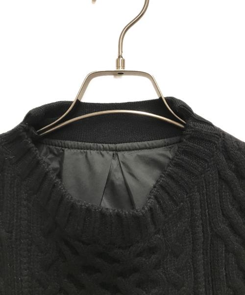 sacai（サカイ）sacai (サカイ) Nylon Twill Mix Knit Pullover ブラック サイズ:2の古着・服飾アイテム