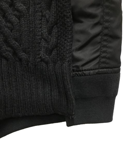 sacai（サカイ）sacai (サカイ) Nylon Twill Mix Knit Pullover ブラック サイズ:2の古着・服飾アイテム