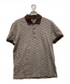 GUCCIグッチ）の古着「GG柄 シェリーライン 半袖ポロシャツ」｜ブラウン