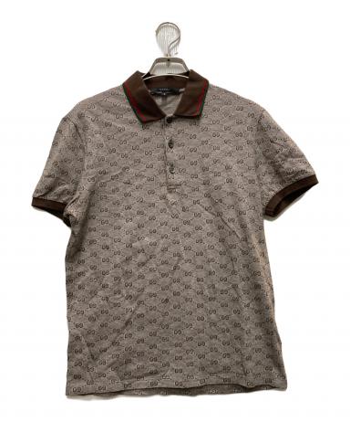 中古・古着通販】GUCCI (グッチ) GG柄 シェリーライン 半袖ポロシャツ