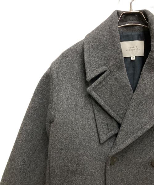 STUDIO NICHOLSON（スタジオ ニコルソン）STUDIO NICHOLSON (スタジオ ニコルソン) オーバーサイズPコート グレー サイズ:Ⅿの古着・服飾アイテム