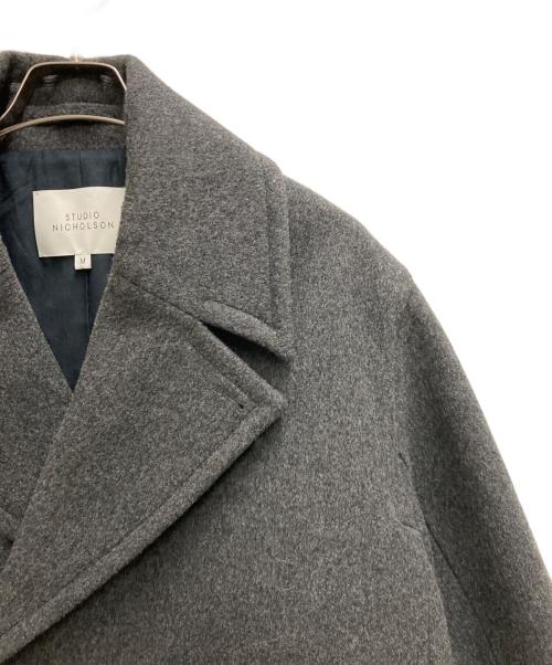 STUDIO NICHOLSON（スタジオ ニコルソン）STUDIO NICHOLSON (スタジオ ニコルソン) オーバーサイズPコート グレー サイズ:Ⅿの古着・服飾アイテム