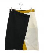 FENDIフェンディ）の古着「カラーブロックショートスカート」｜ホワイト