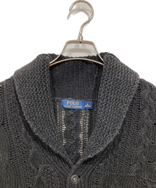 POLO RALPH LAUREN（ポロ・ラルフローレン）POLO RALPH LAUREN (ポロ・ラルフローレン) ショールカラーカーディガン グレー サイズ:Ｍの古着・服飾アイテム